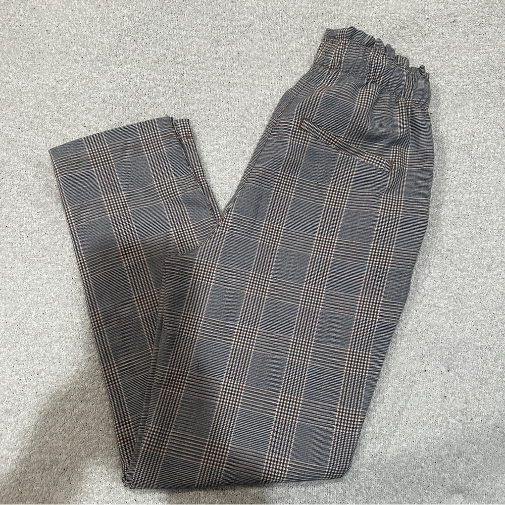 Abercrombie & Fitch Women's Brown Plaid Cropped Pants
